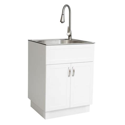 westinghouse stainless steel laundry sink with cabinet|lowes utility sinks.